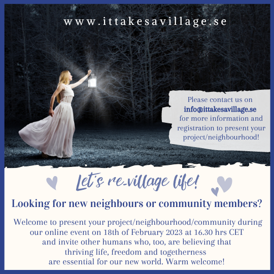 Nourishing Neighbourhood, community, re-villaging