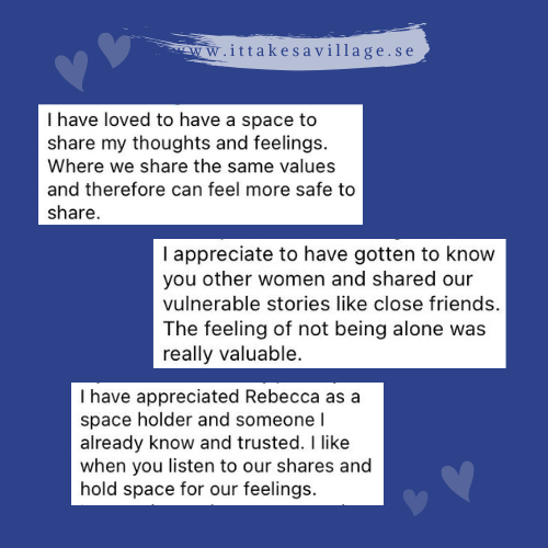 It takes a village Rebecca testimonial